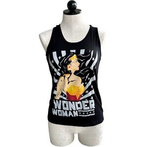 DC Comics Wonder Woman Sun Burst Tank Top Black Size Small